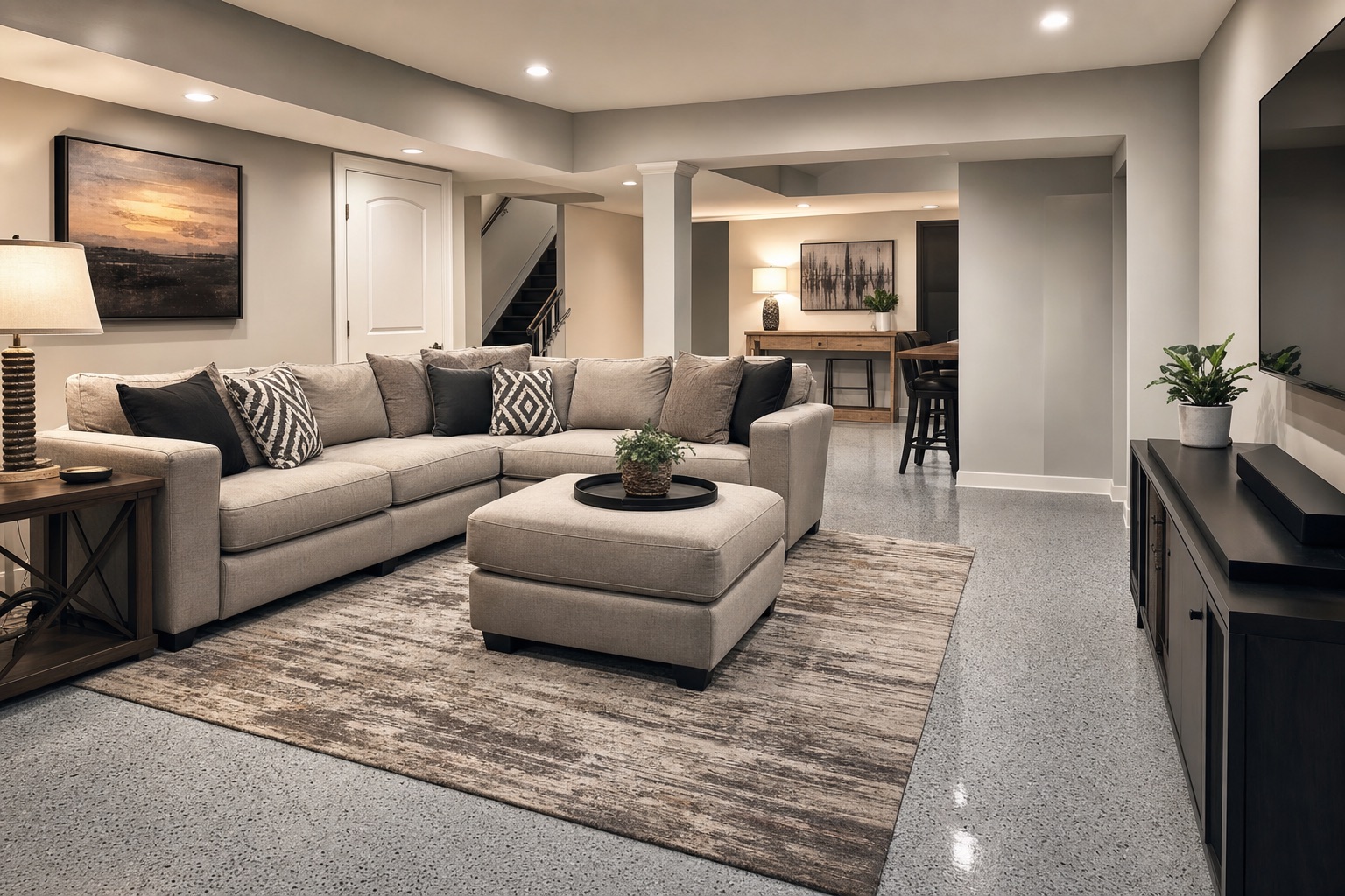 Basement Floor Epoxy & Coatings by Naperville Painting & Epoxy Flooring