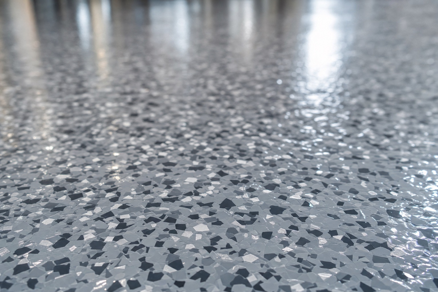 Flake Epoxy floor finish by Naperville Painting & Epoxy Flooring