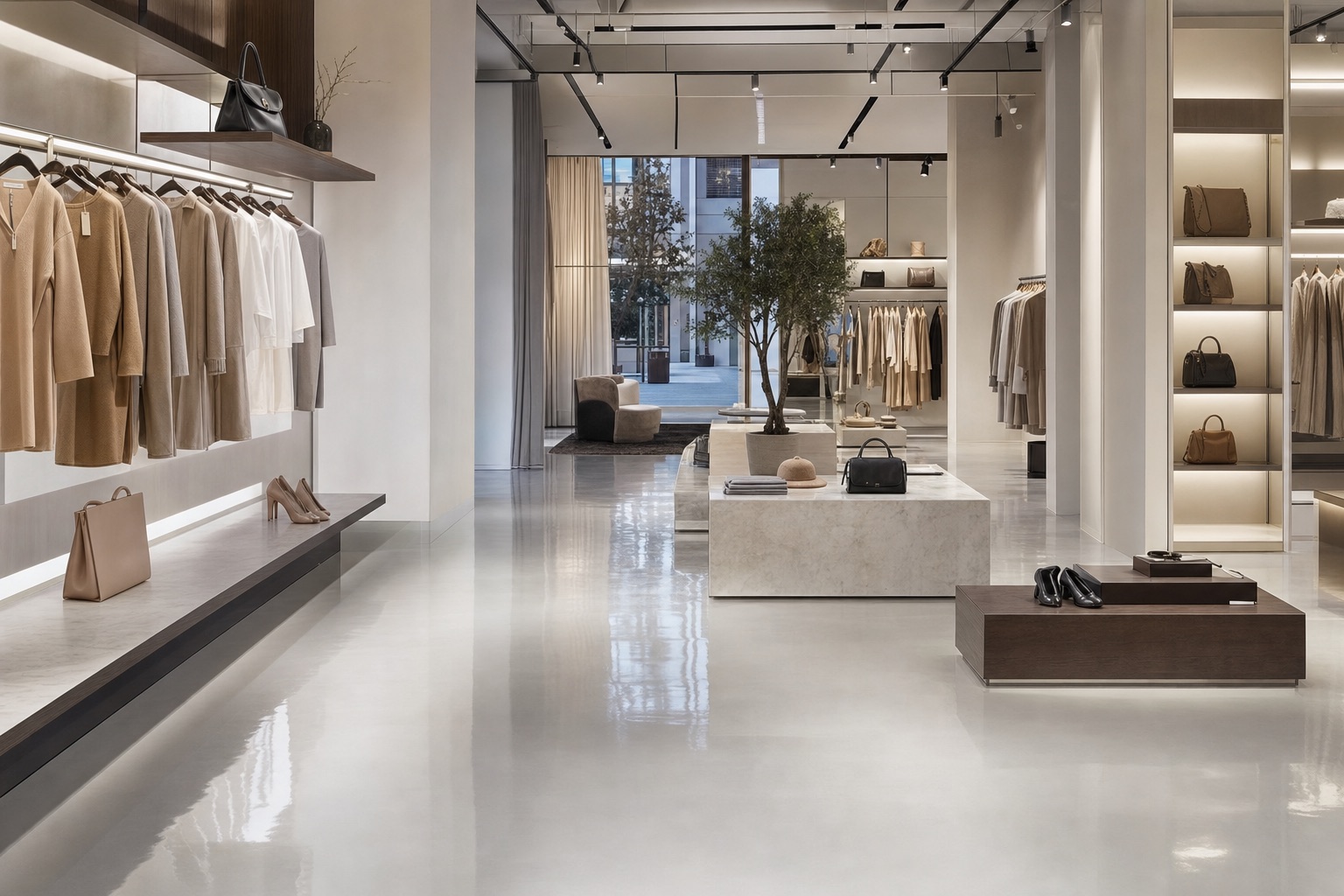 Retail Showroom — epoxy floor by Naperville Painting & Epoxy Flooring