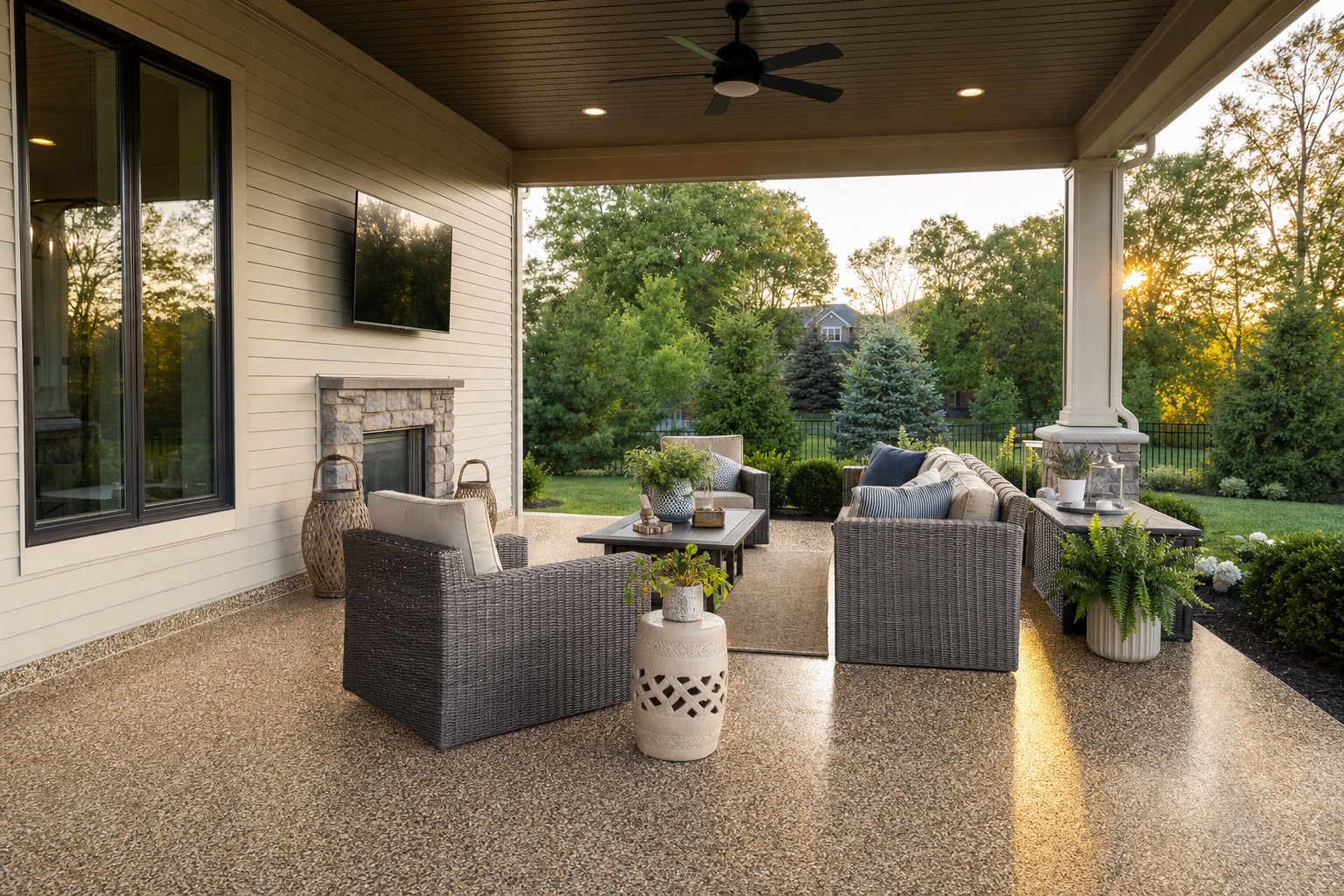 Residential Epoxy Flooring by Naperville Painting & Epoxy Flooring